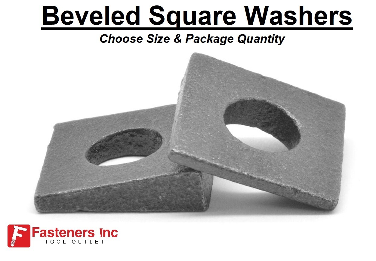 Beveled Square Washers Black Malleable Steel Steel Wedge Washers Tapered Bevel