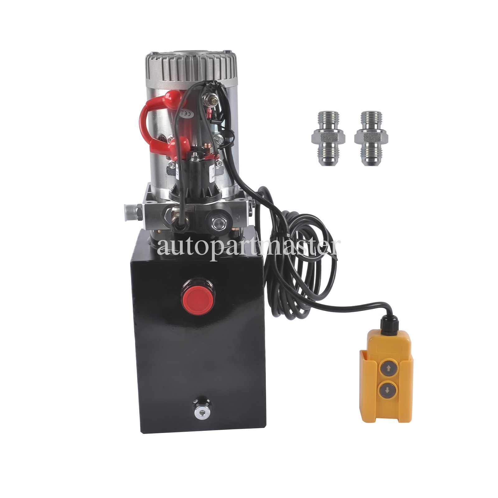 Hydraulic Power Unit 6 Quart Single Acting Dump Trailer Pump 3200PSI 2.0 GPM 12V