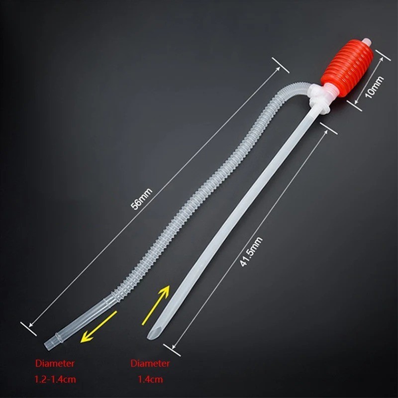 Manual Hand Syphon Pump Fuel Gas Liquid Transfer Siphon Hose Tool Kit