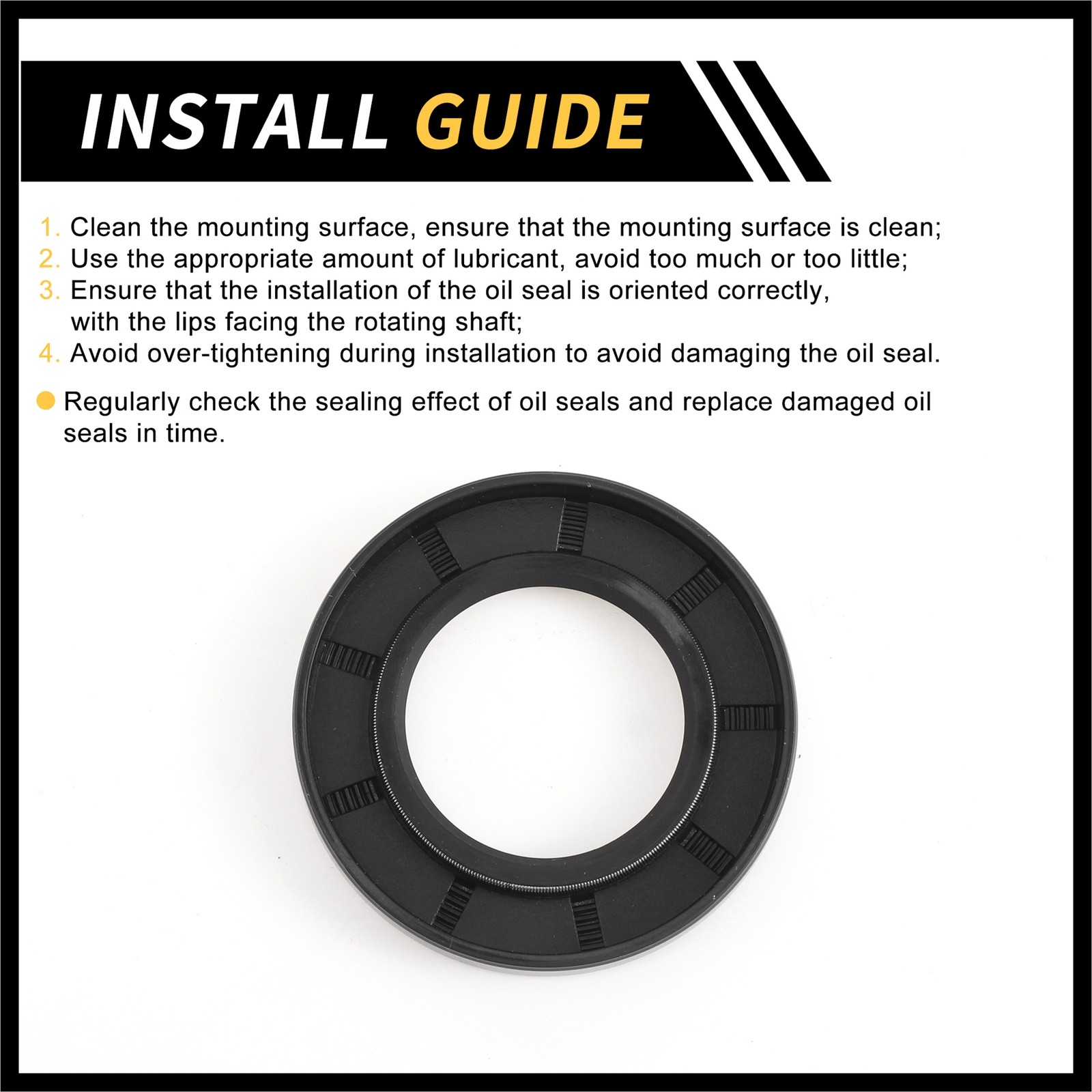 Oil Seal TC Double Lip W Steel Spring Seal Ring Rotary Shaft Seal 30x52x7mm 5pcs