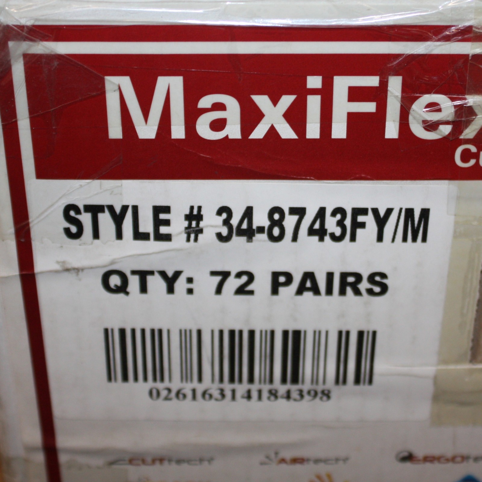 (12 Piar) PIP MaxiFlex A2 Cut Resistant Glove 34-8743FY, Size 8 M Nitrile Dipped