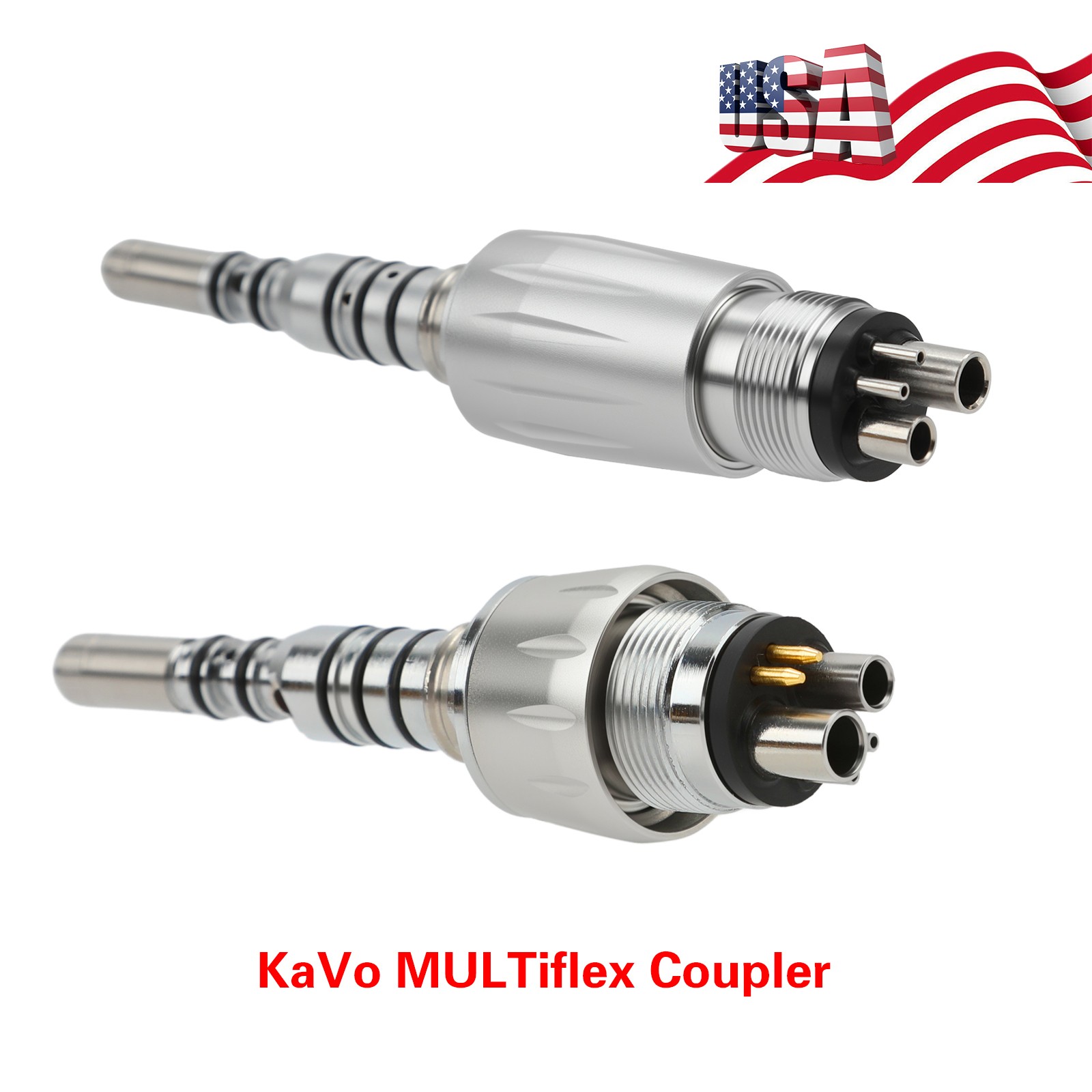 4 Hole / 6 Pin Hole Quick Coupler Connector For Fiber Optic Dental Handpiece KV