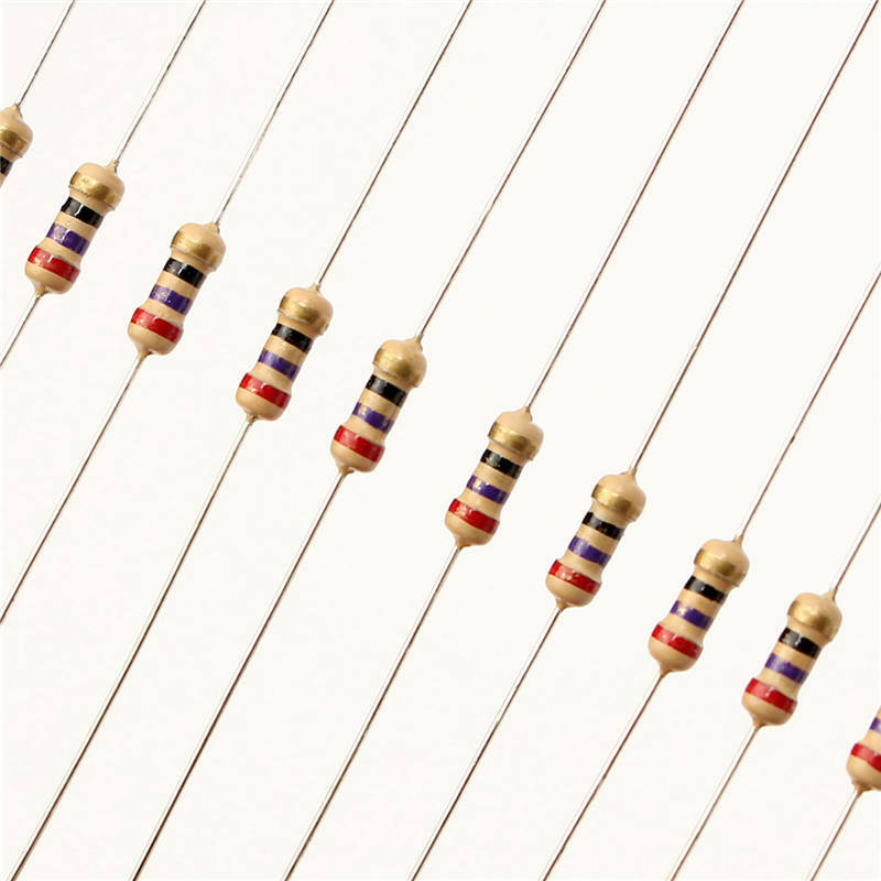 1000Pcs 1/4W Carbon Film Resistor ±5% 1R – 910 Ω Ohm 1K 10K to 4.7M Ohm