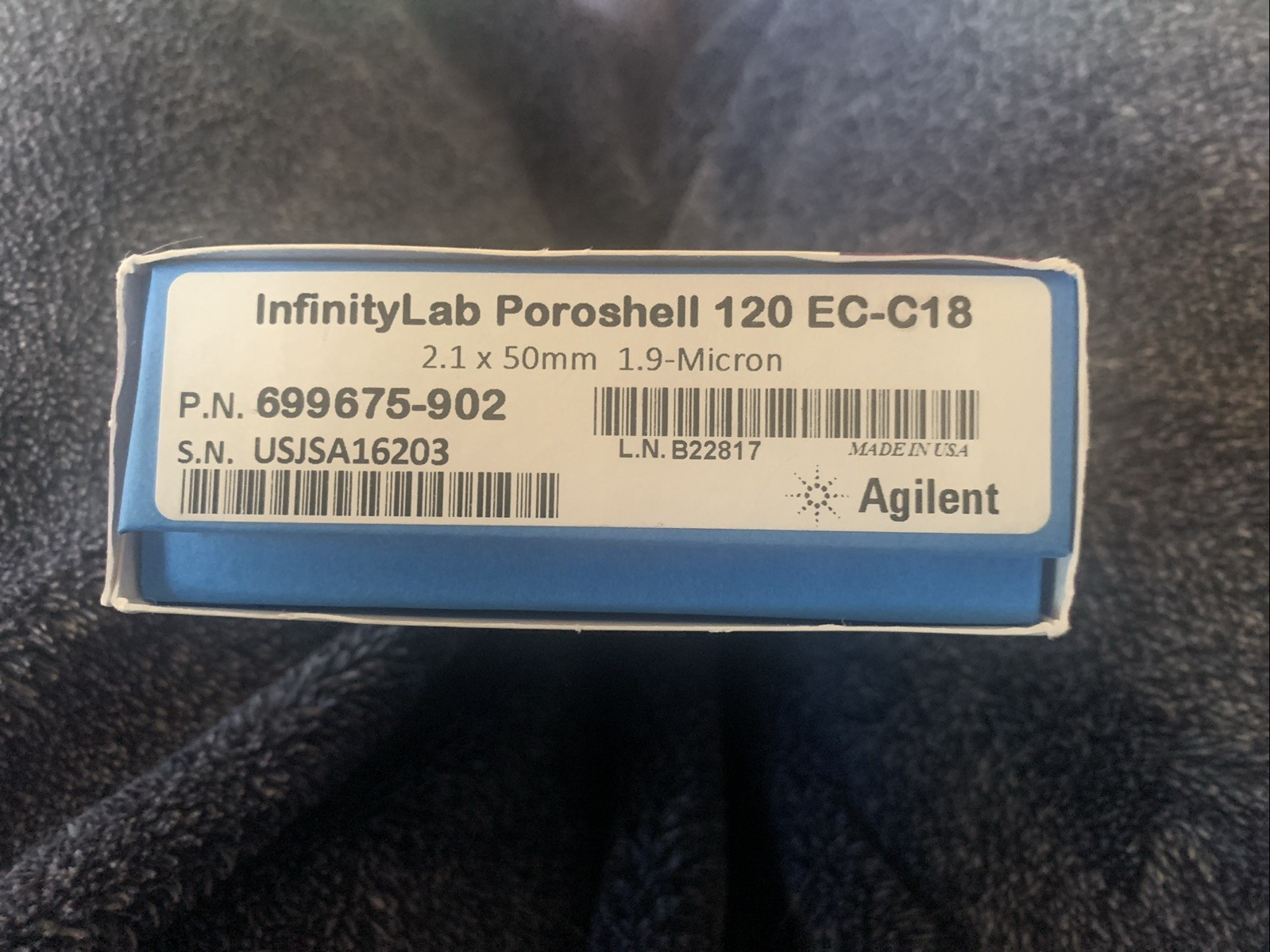 Agilent Poroshell 120 EC-C18 2.1×50mm 1.9µm HPLC Column 699675-902 – New Sealed