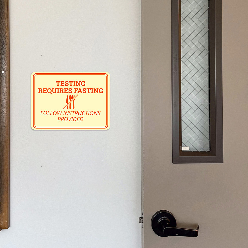 Classic Framed Plus Testing Requires Fasting – Follow Instructions Provided Sign