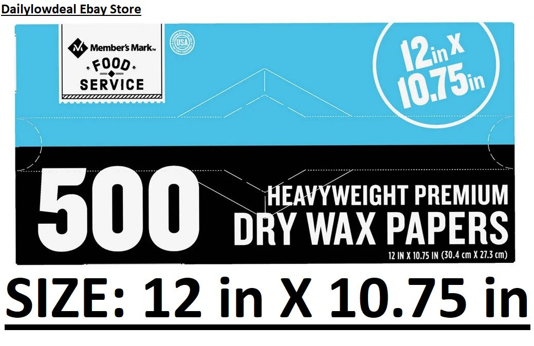 500 Heavyweight Premium Dry Wax Papers Sheets (Size: 12″ X 10.75″)