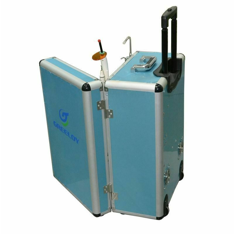 Greeloy Dental Unit with Air Compressor Ultrasonic Scaler Curing Light 4 Hole US