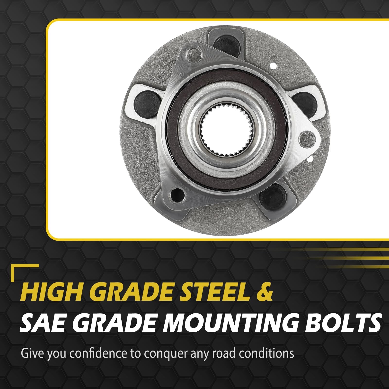 16-19 Cadillac CT6 Chevy Camaro Rear 12.4″ 315mm Vented Brake Rotor Hub Brg