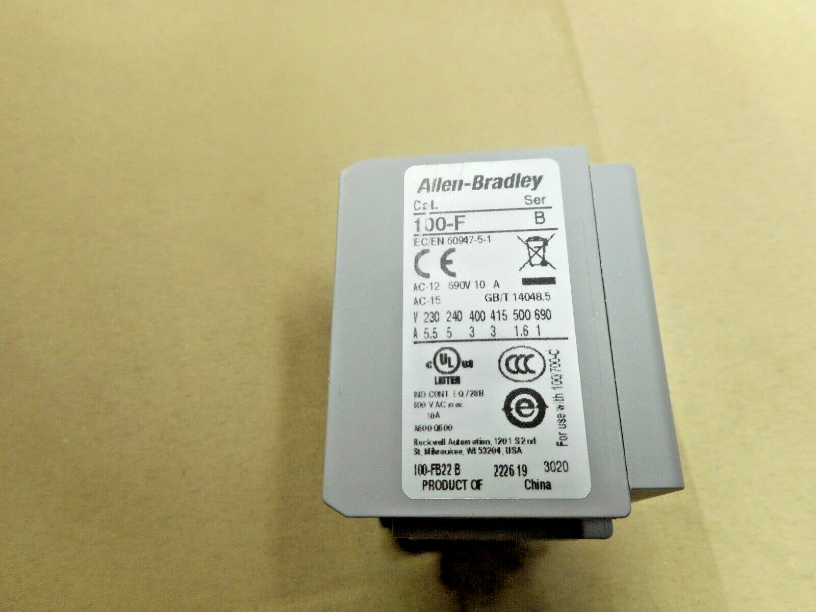Allen Bradley 100-FB22 auxiliary contact (NIB)