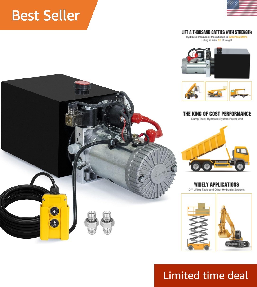 Durable Stainless Steel Electric Hydraulic Pump for Heavy Loads – 5 Ton Capacity
