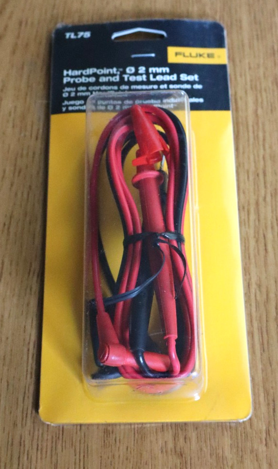 Fluke TL75 Hard Point 2mm Probe & Test Lead Set NEW