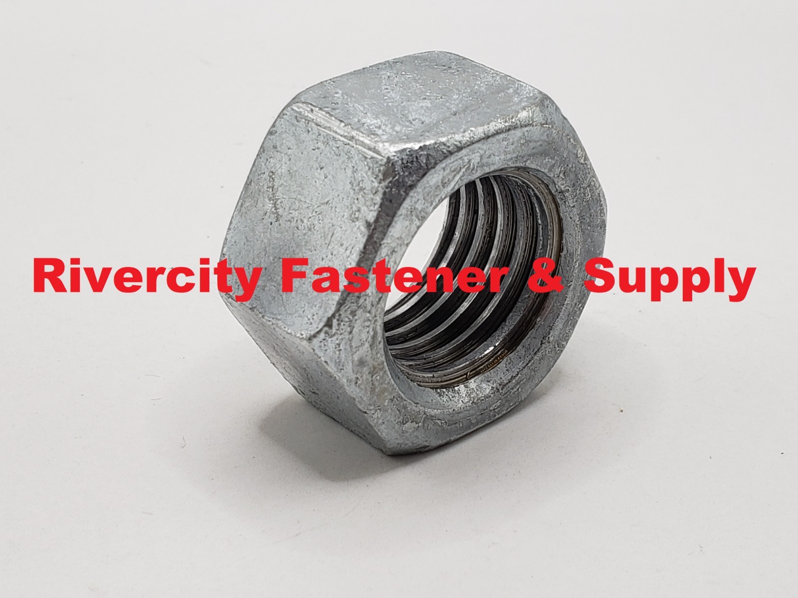 1-8 Galvanized Steel Hex Nuts 1×8 Nut 1″ x 8 Coarse Thread