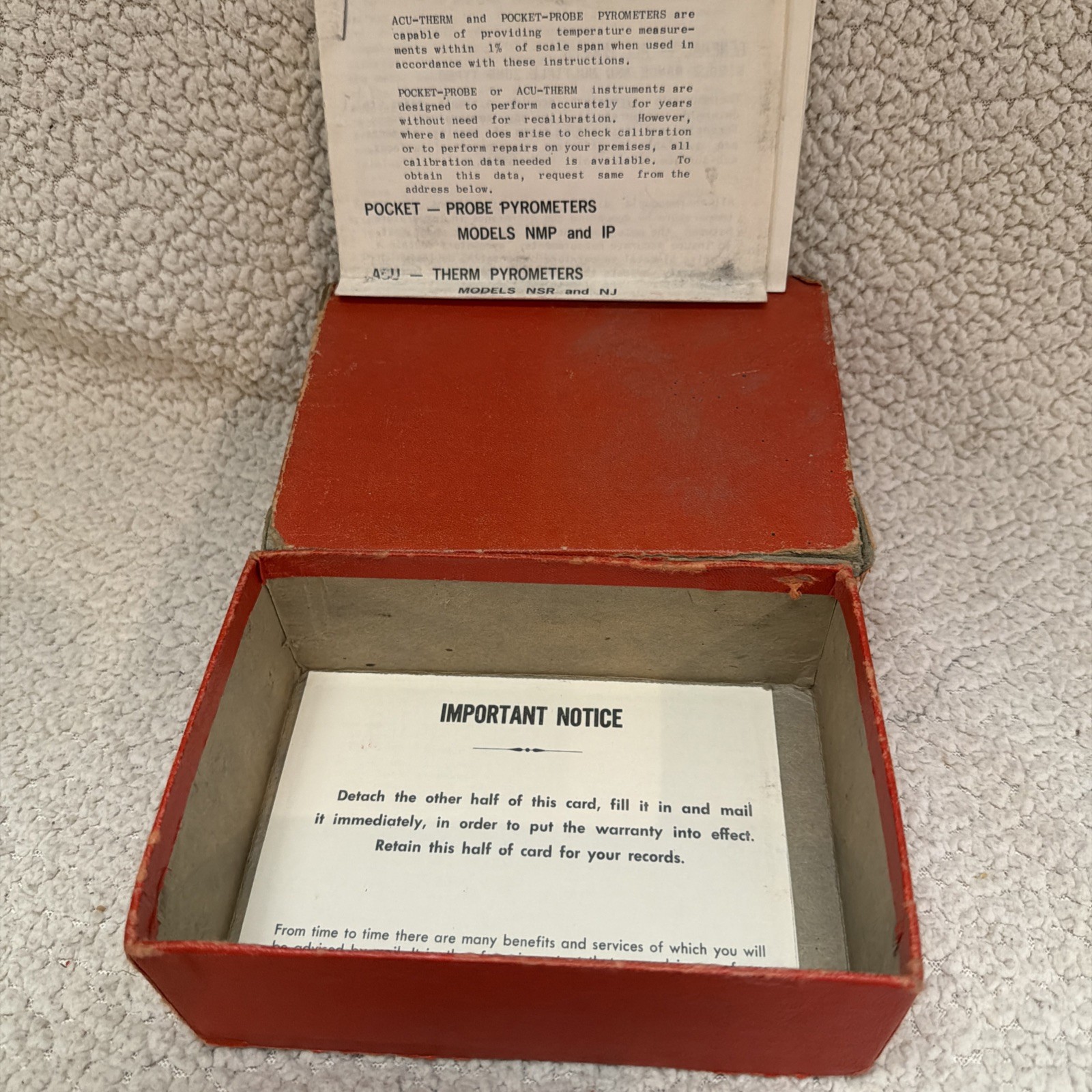 Vintage EDL Pocket-Probe Pyrometer Series II Model IP 50-400°F USA Box Manual