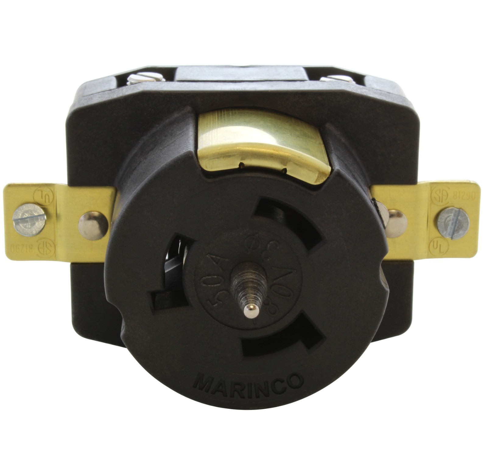 AC WORKS® CS8169 50A 480V 3-Phase Locking Female Receptacle UL 59D4 CSA 81290