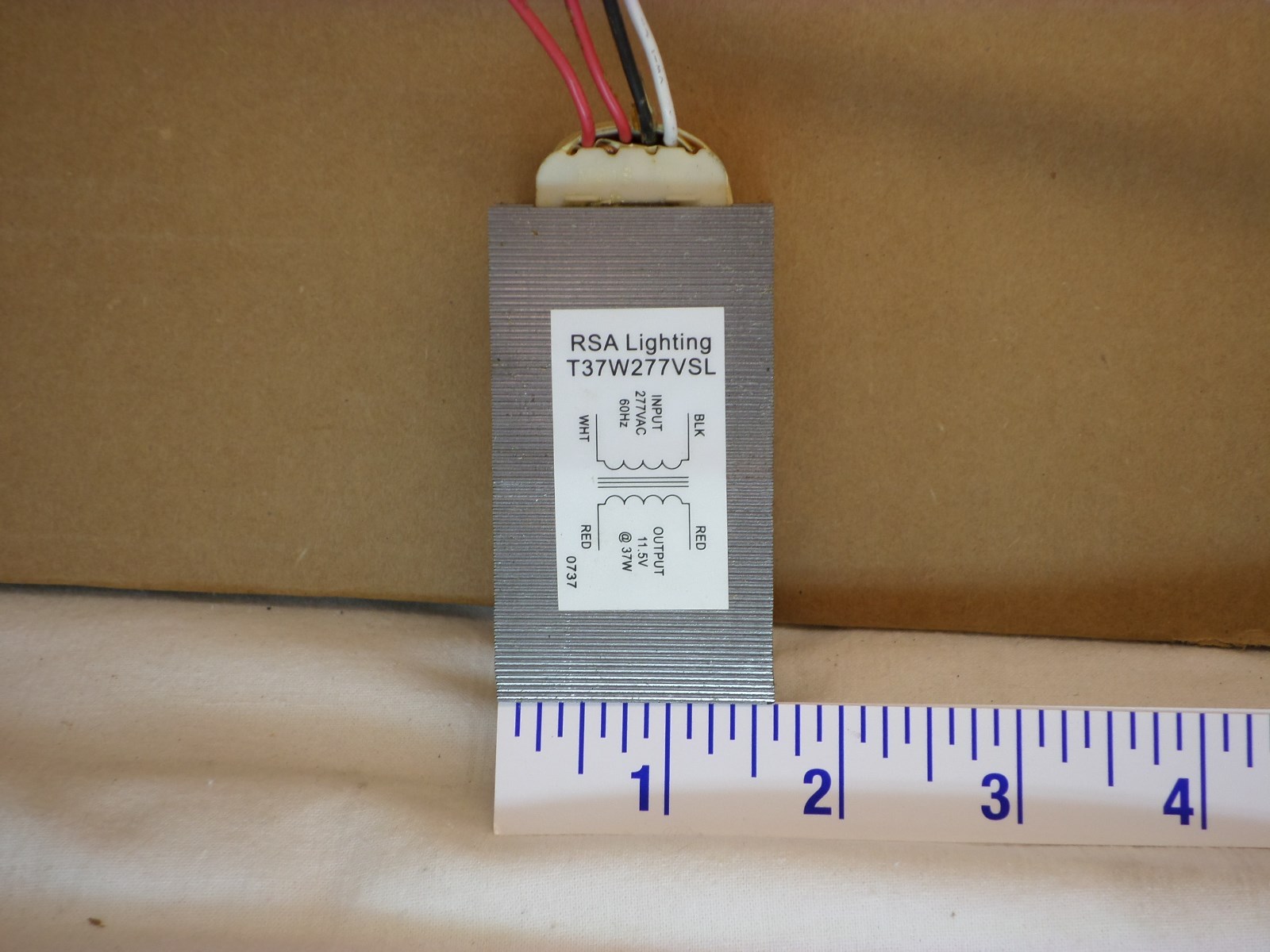 RSA Lighting T37W277VSL Halogen Transformer Input: 277-Volt Output: 11.5V @ 37W