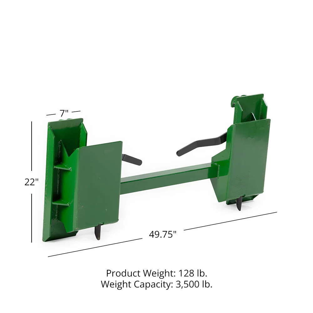 Titan Attachments Quick Tach Adapter Fits John Deere Tractors to Convert SSQA