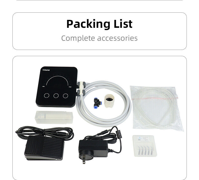 Dental Ultrasonic Piezo Scaler 5 Tips Scaling Fit EMS Woodpecker LED Handpiece