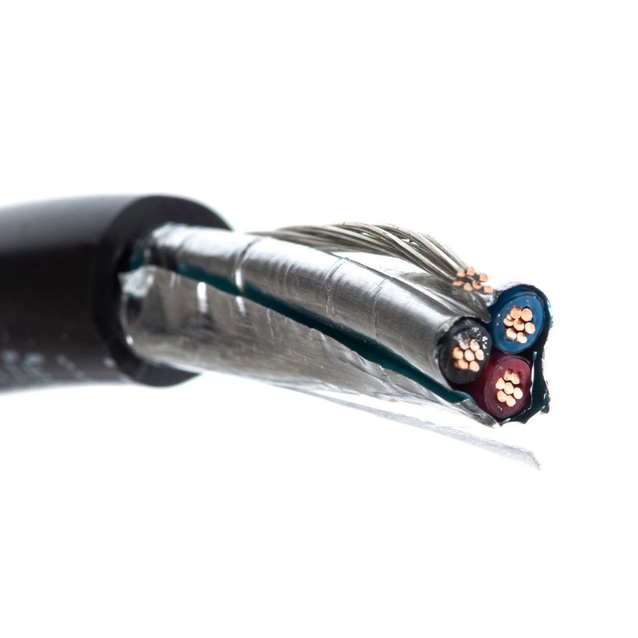 18/3 Shielded VNTC Tray Cable TFN/PVC Power Control Wire Black 600V