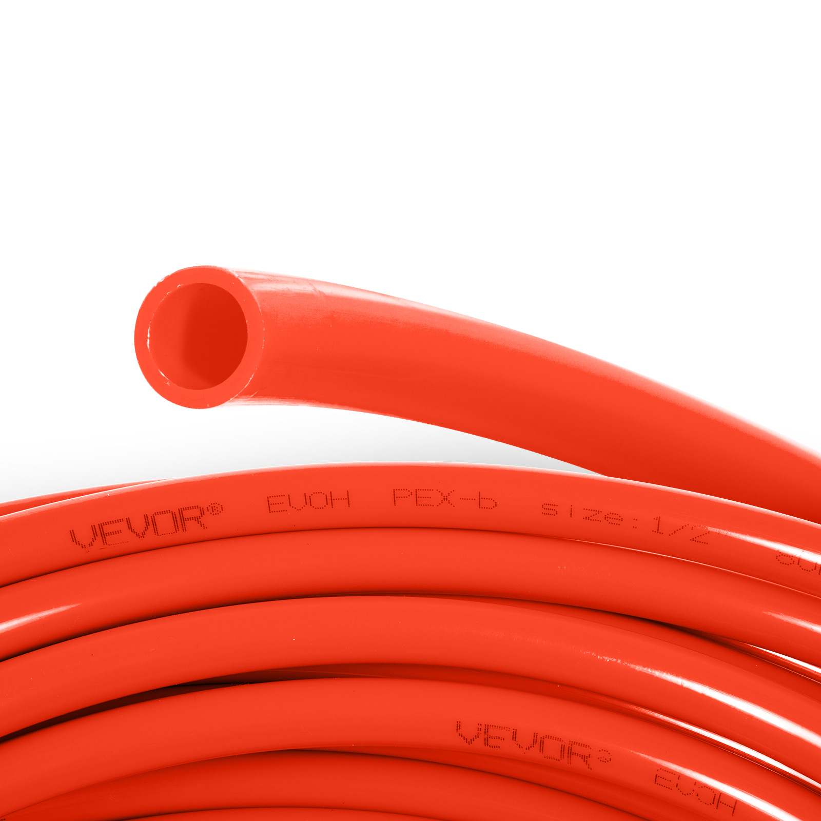 VEVOR 1/2in x 1000ft Red Pex Tubing Oxygen Barrier O2 EVOH Pex-B Tube w/ Cutter