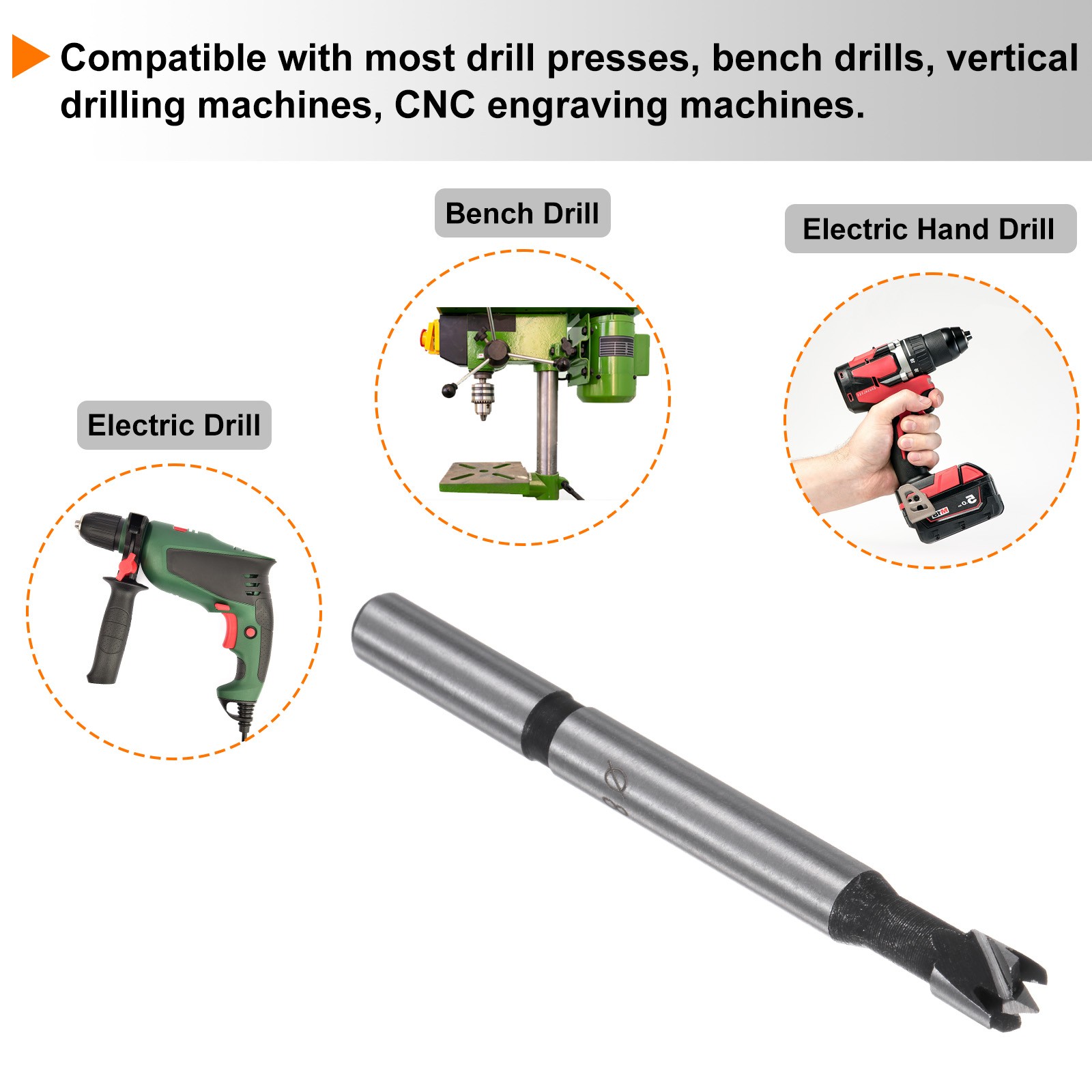 2pack Forstner Drill Bit 5/16″(8mm) Dia Woodworking Drilling Hole Saw Tool