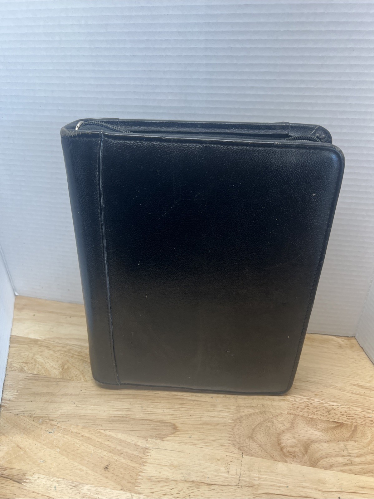 Vintage Franklin Quest Signature 7-Ring Binder Black Leather Day Planner 8×10.5