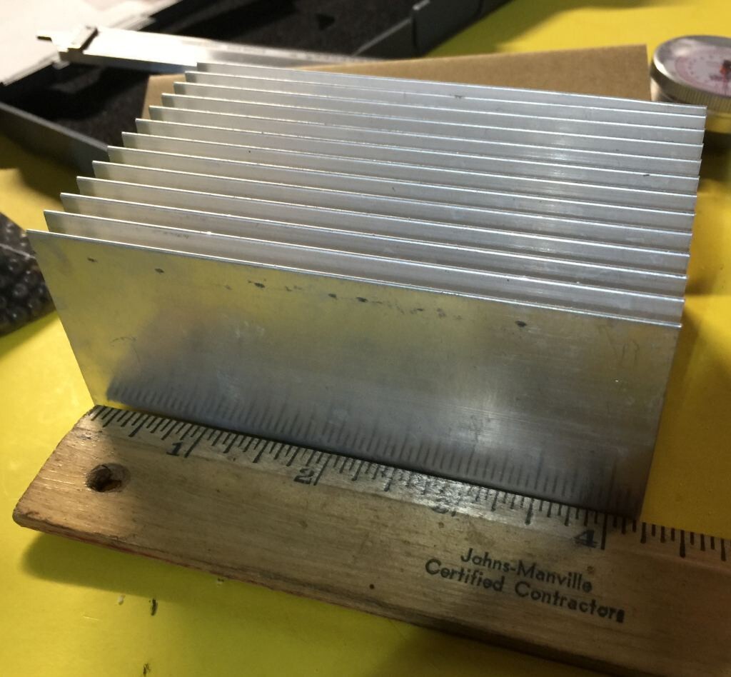 Aluminum Heat Sink 4¼ x 2-5/8 x 1-7/8 inches, 3/4 Lbs *NICE*