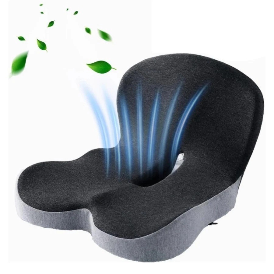 Memory Foam Seat Cushion Lumbar Support Ergonomic Back Support for Office Car