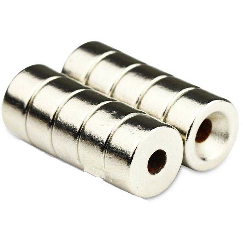 25/50/100x Strong Countersunk Ring Magnet 1/2″x1/8 Rare Earth Neodymium 4mm hole