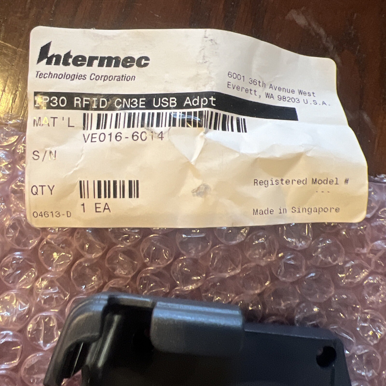 New Intermec IP30 RFID CN3E USB adapter VE016-6014
