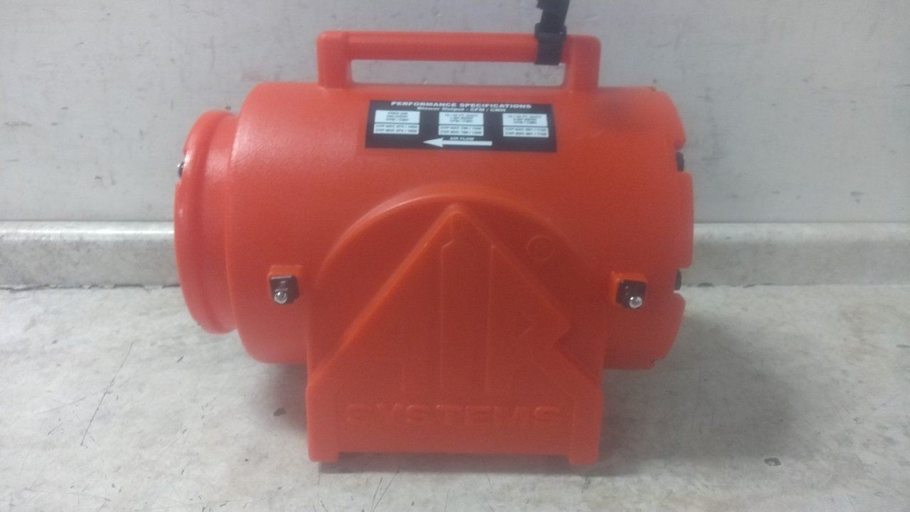 Air Systems International CVF-8AC 1/3 HP 115VAC 8 In Duct Dia Confined Space Fan