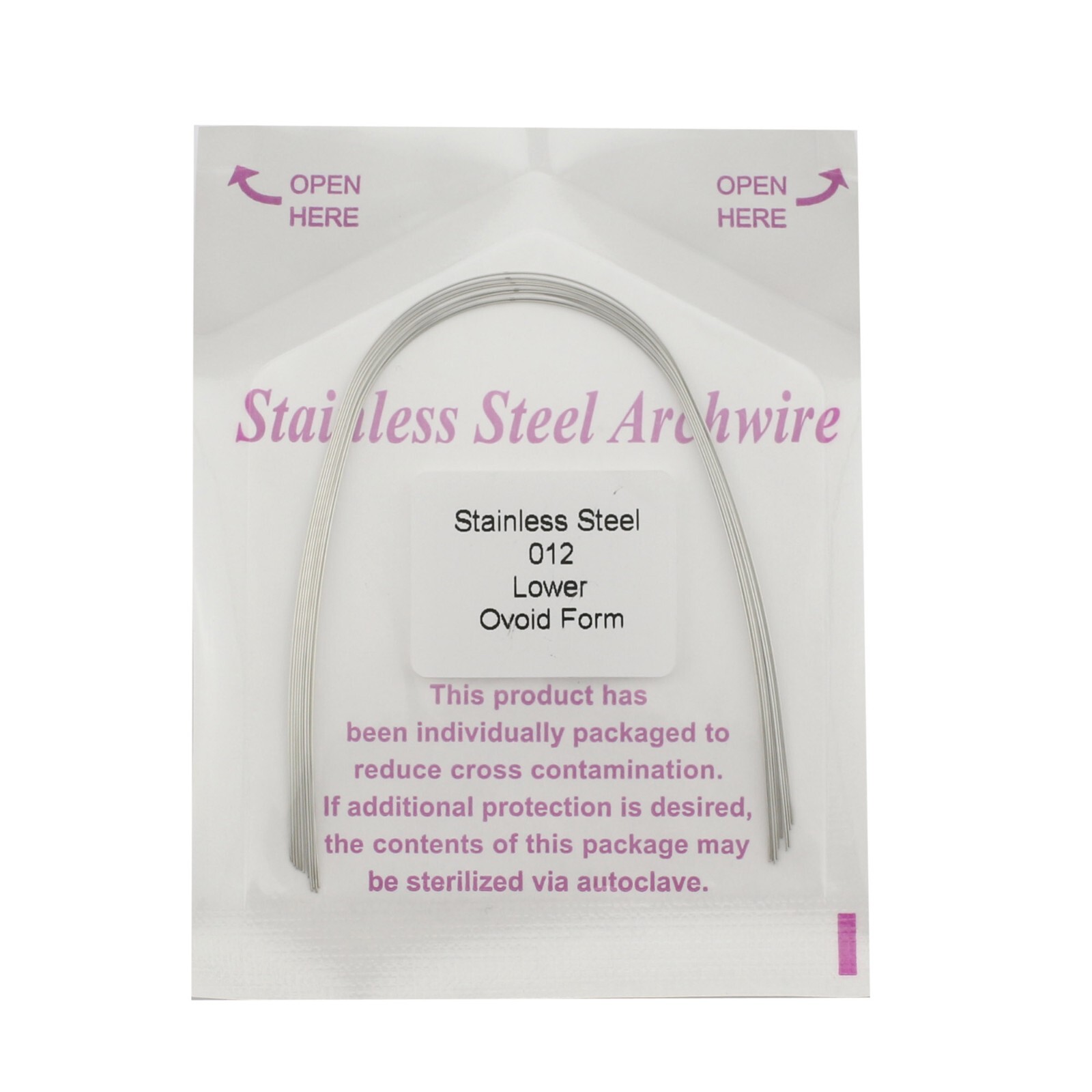 100pcs Dental Orthodontic Arch Wire Stainless Steel Ovoid Form Round Rectangular