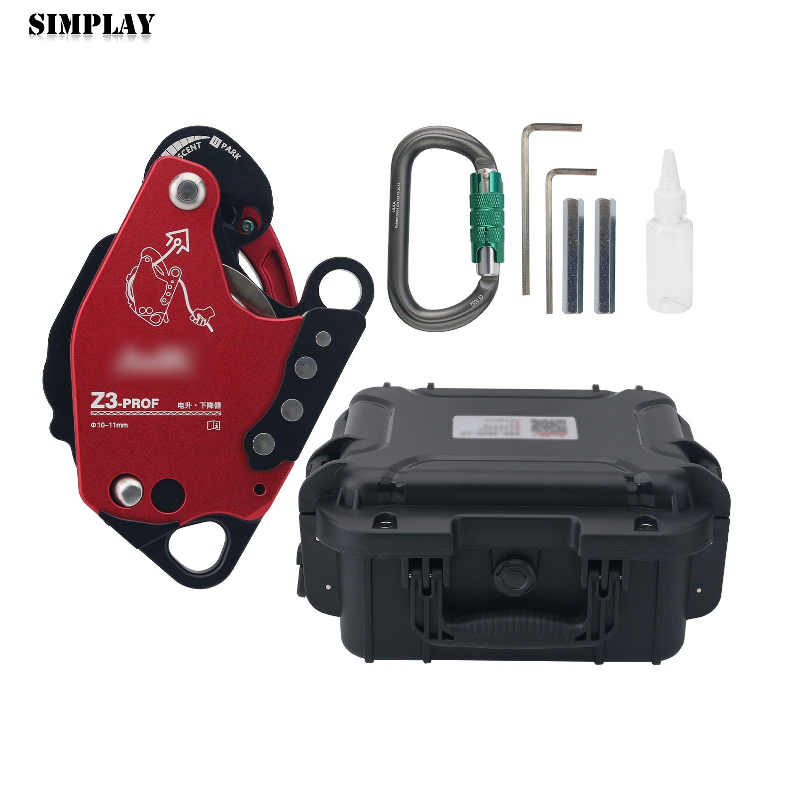 Z3-PROF Red Ascent Descent Device Ascender Descender Device (with Tool Box)
