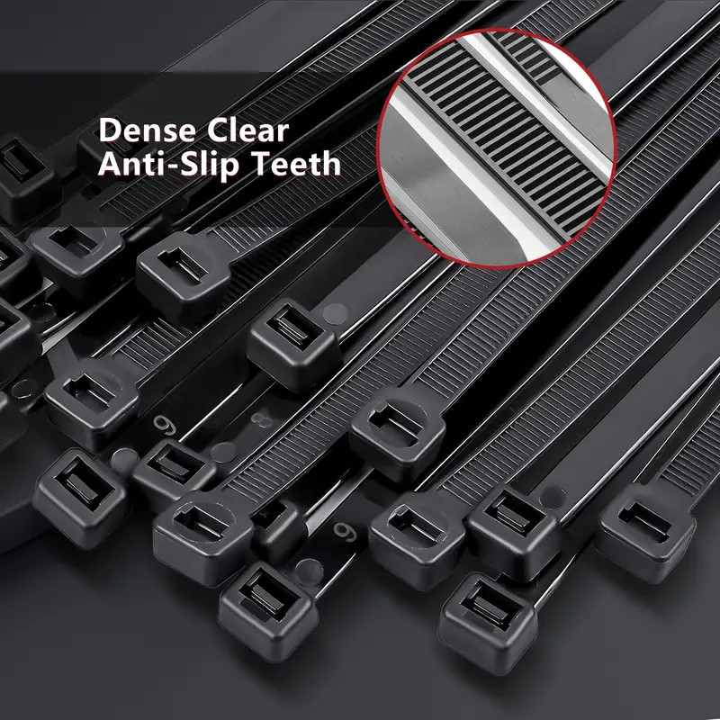 400pcs Cable Zip Ties Heavy Duty 18/14/12/8 In with 300 Pounds Tensile Strength