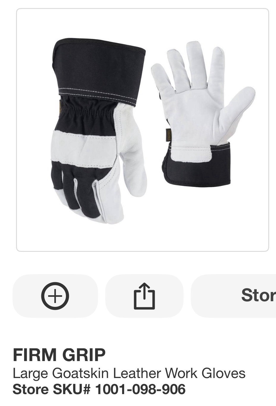 FIRM GRIP Large Goatskin Leather Work Gloves – 5 Pair