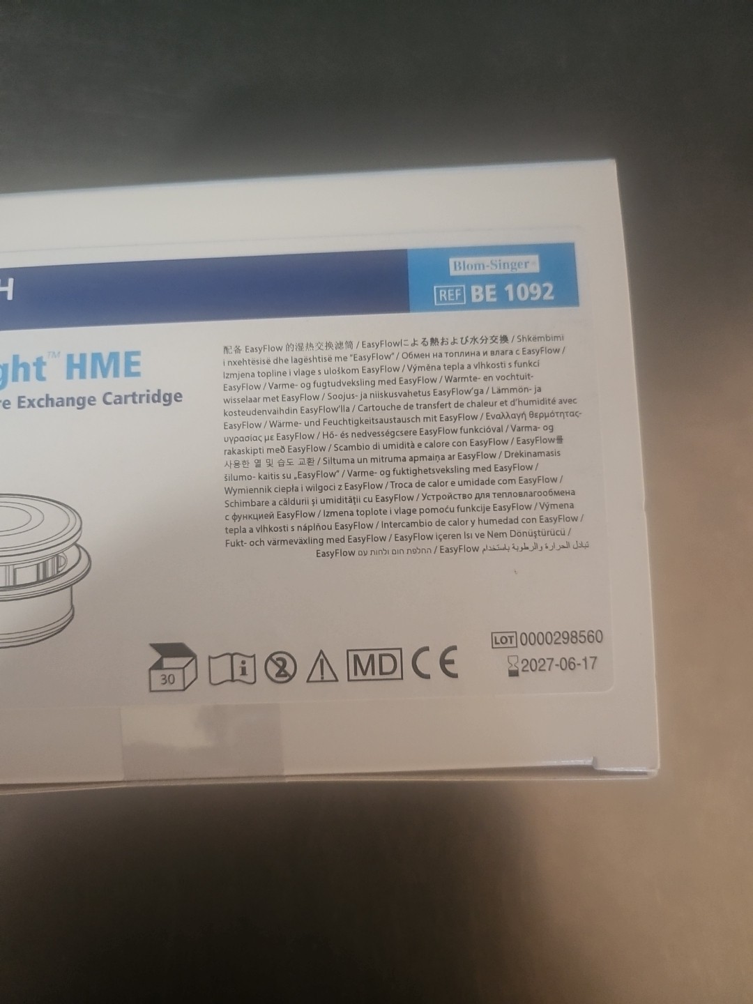 INHEALTH Blom Singer HME Cartridge Easy Flow BE 1092 30 Count