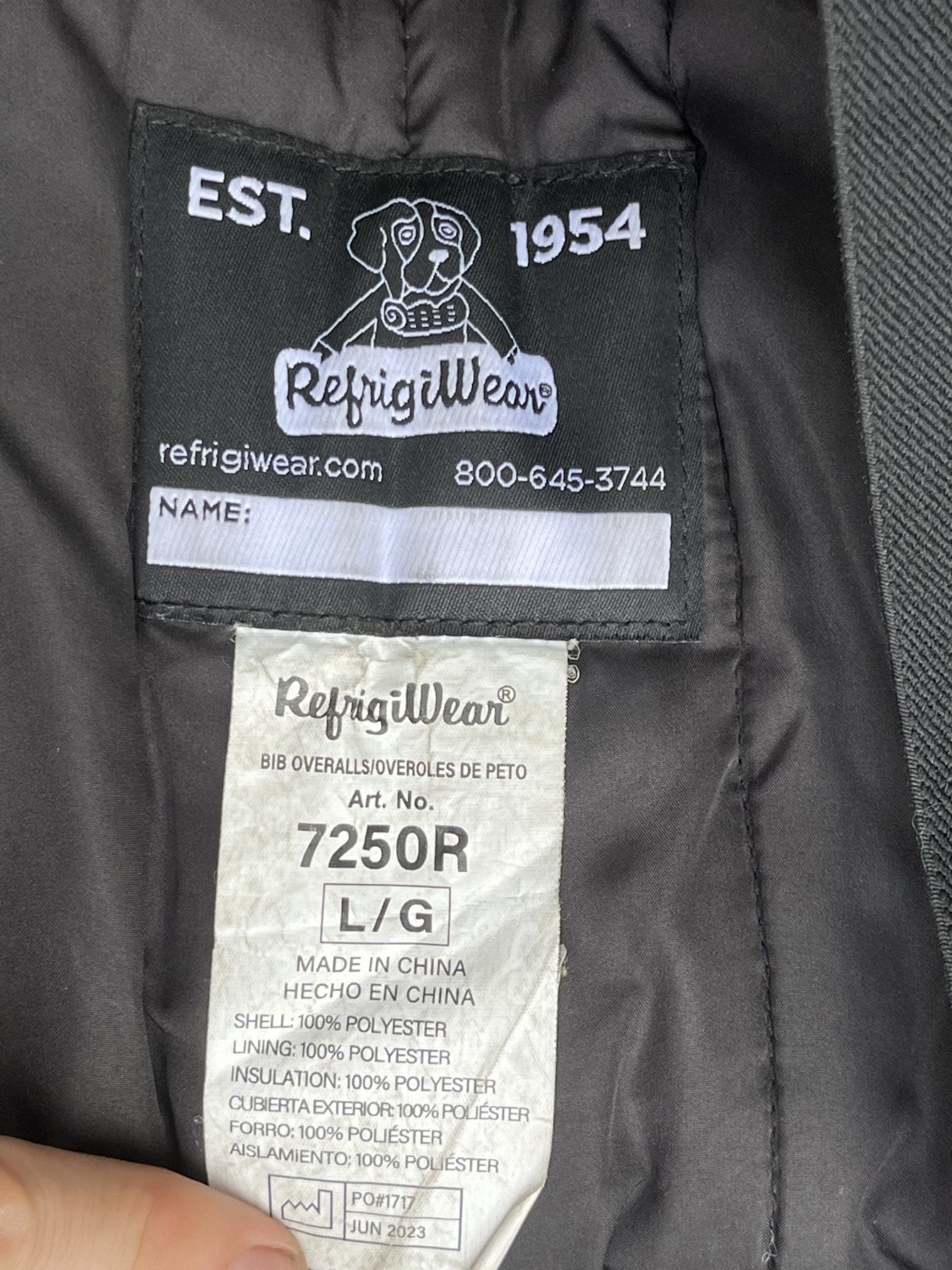 2023 Refrigi Wear 7250R Overalls Mens Large Gray High-visibility Reflective Tape