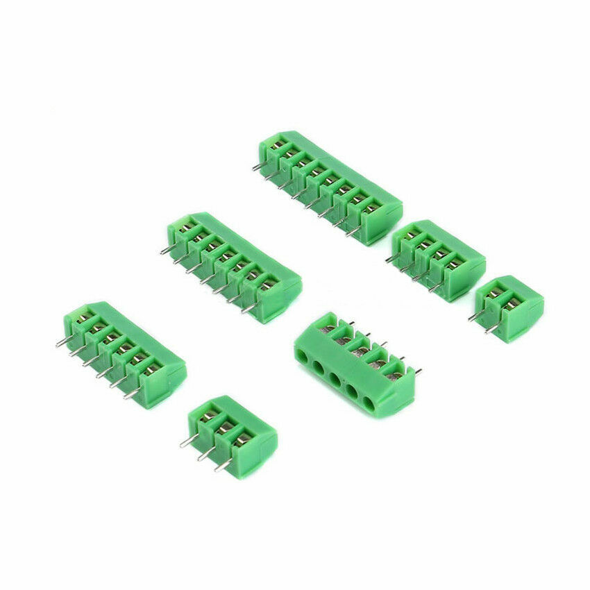 3.5mm Pitch 2 3 Pin PCB Mount Terminal Block Screw Connectors Pack of 10 50 100