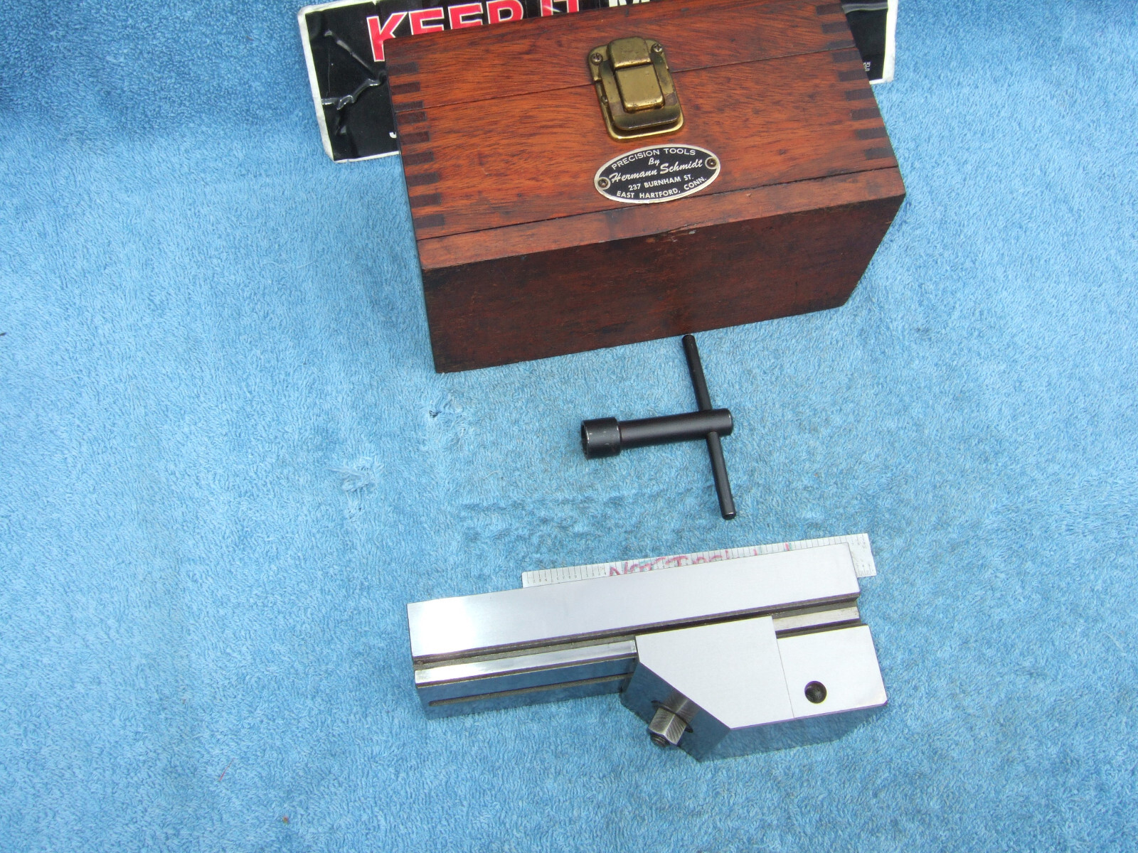 HERMANN SCHMIDT USED V0 4 WOH GRIND VISE CASE&WRENCH TOOLMAKER MACHINIST GRIND 9
