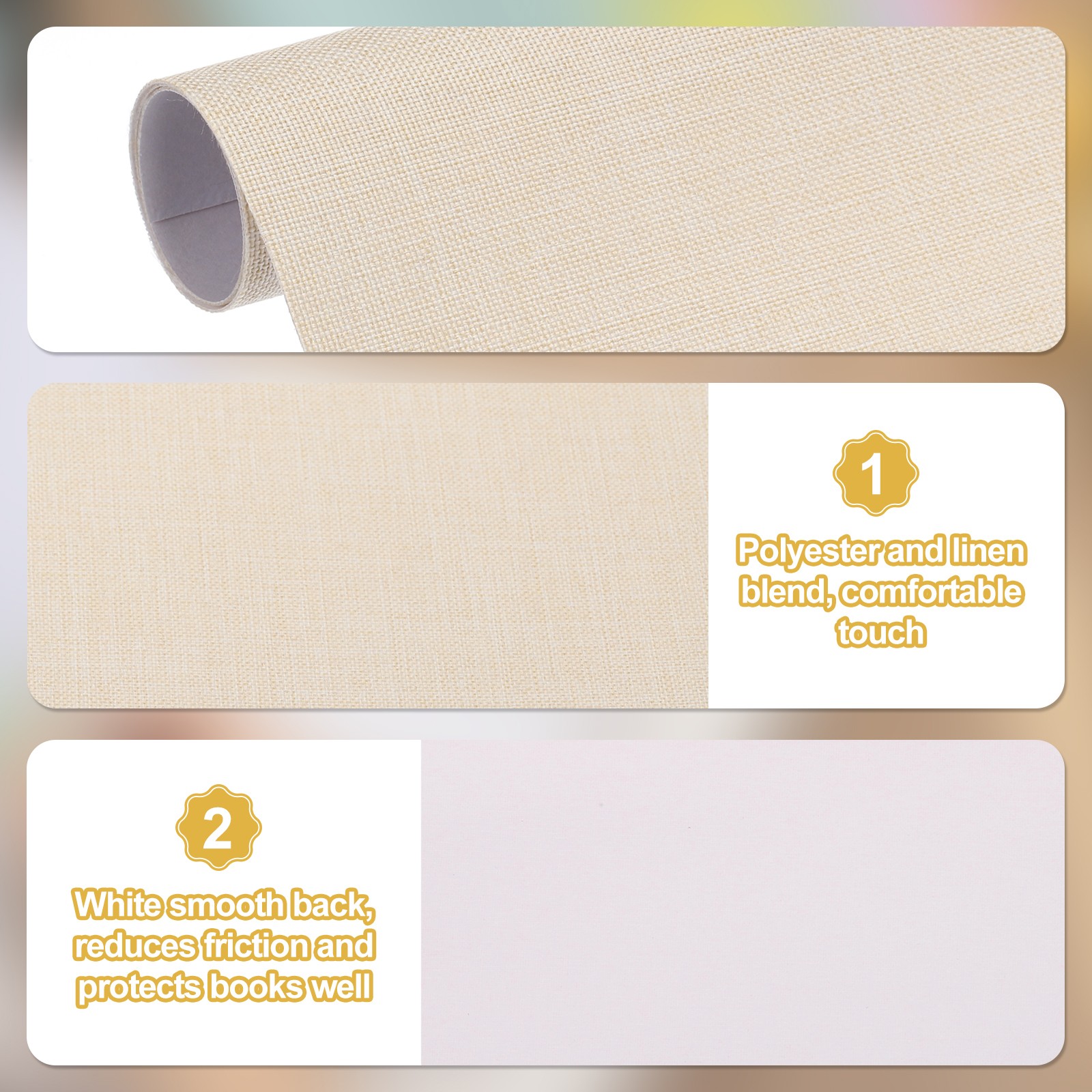 14″x10″ Bookbinding Cloth, 8Pcs, Dark Brown/Brown/Gray/Beige