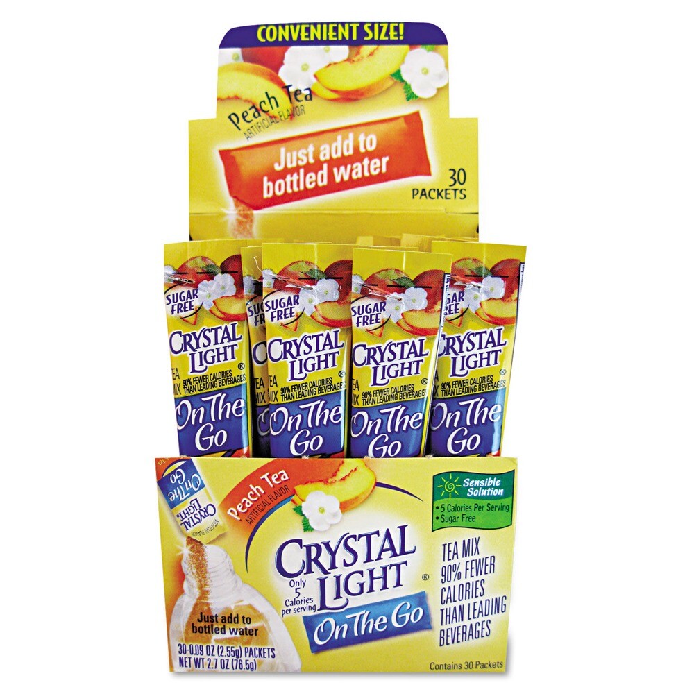 Crystal Light 79700 0.09 oz. Flavored Drink Mix – Peach Tea (30/Box) New