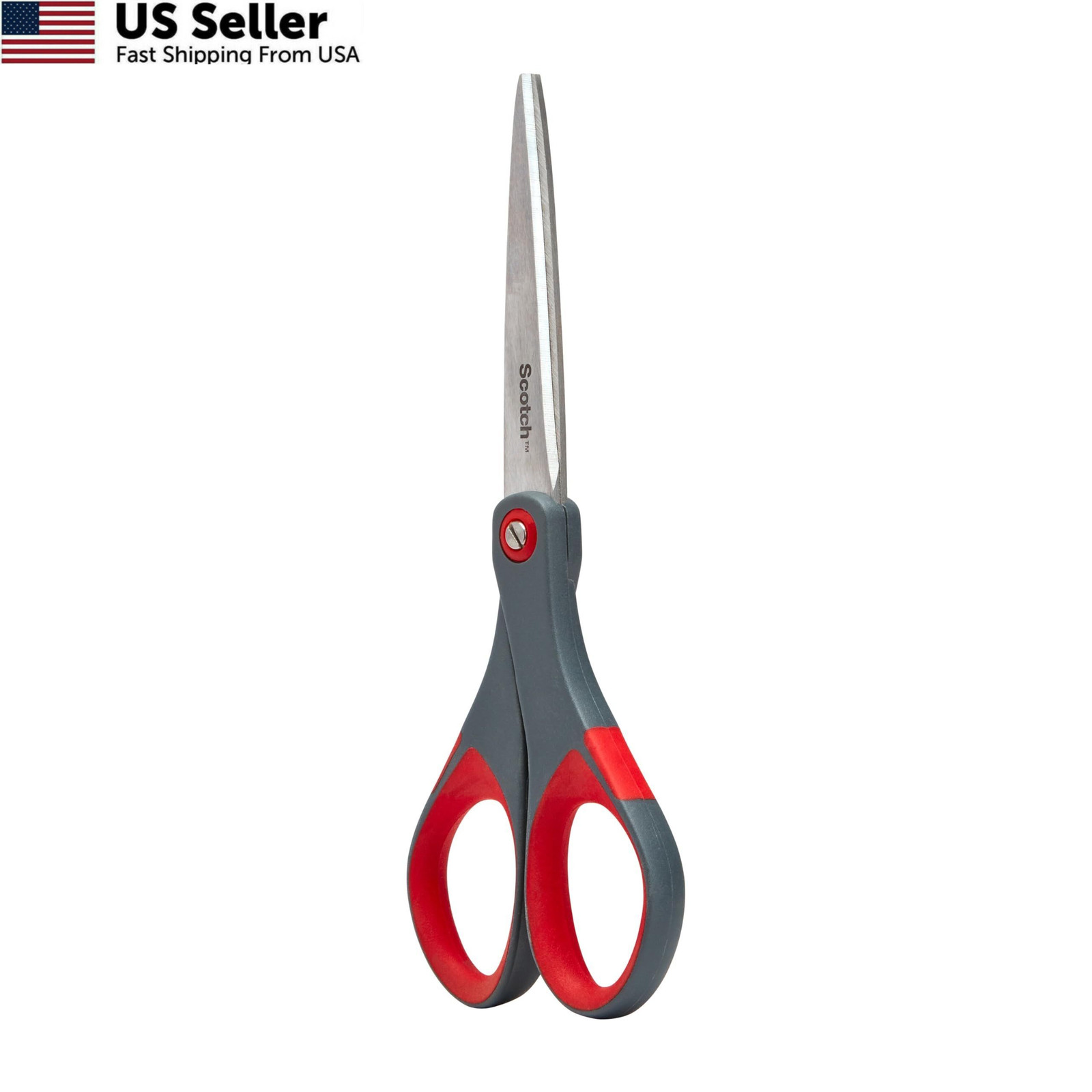 Scotch 6″ Precision Scissors, Great for Everyday Use (1446) 6-Inches, Grey/Red