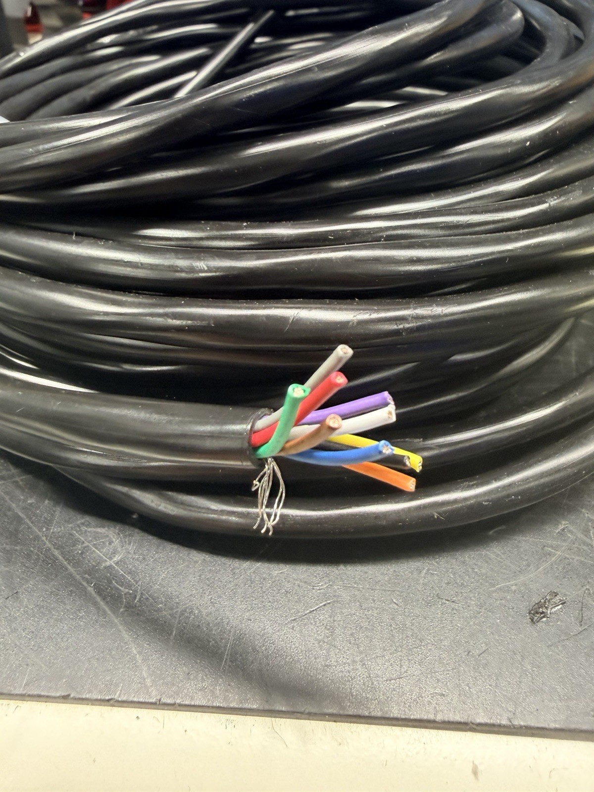 50’ 10C 20awg Shielded w Drain ETFE Cable Aerospace M27500 Style Sensor Cable