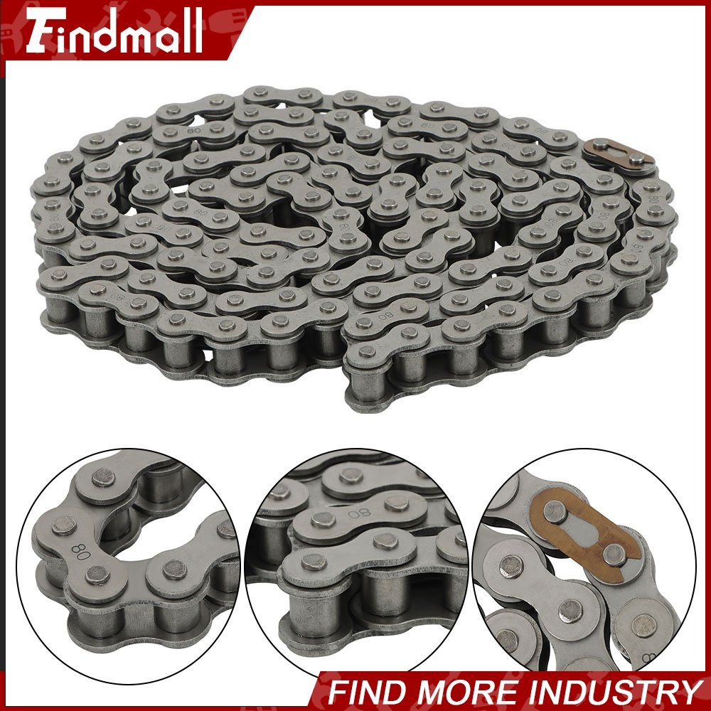 Findmall #80 Roller Chain x 10 feet + Free Connecting Links 1 connector
