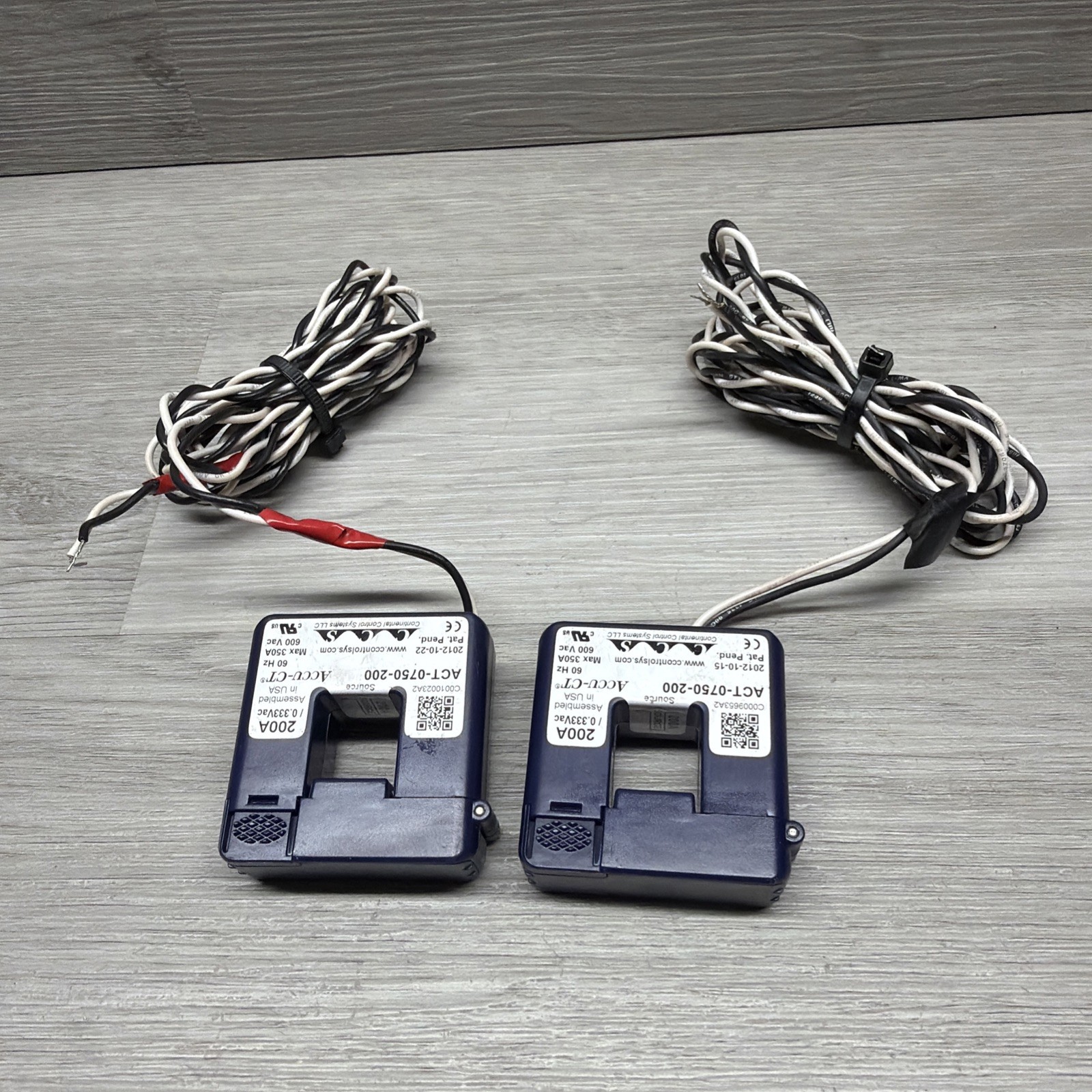 Lot Of 2 CCS ACT-0750-200 Accu-CT Split Core Current Transformer, 200 Amp 0.333V