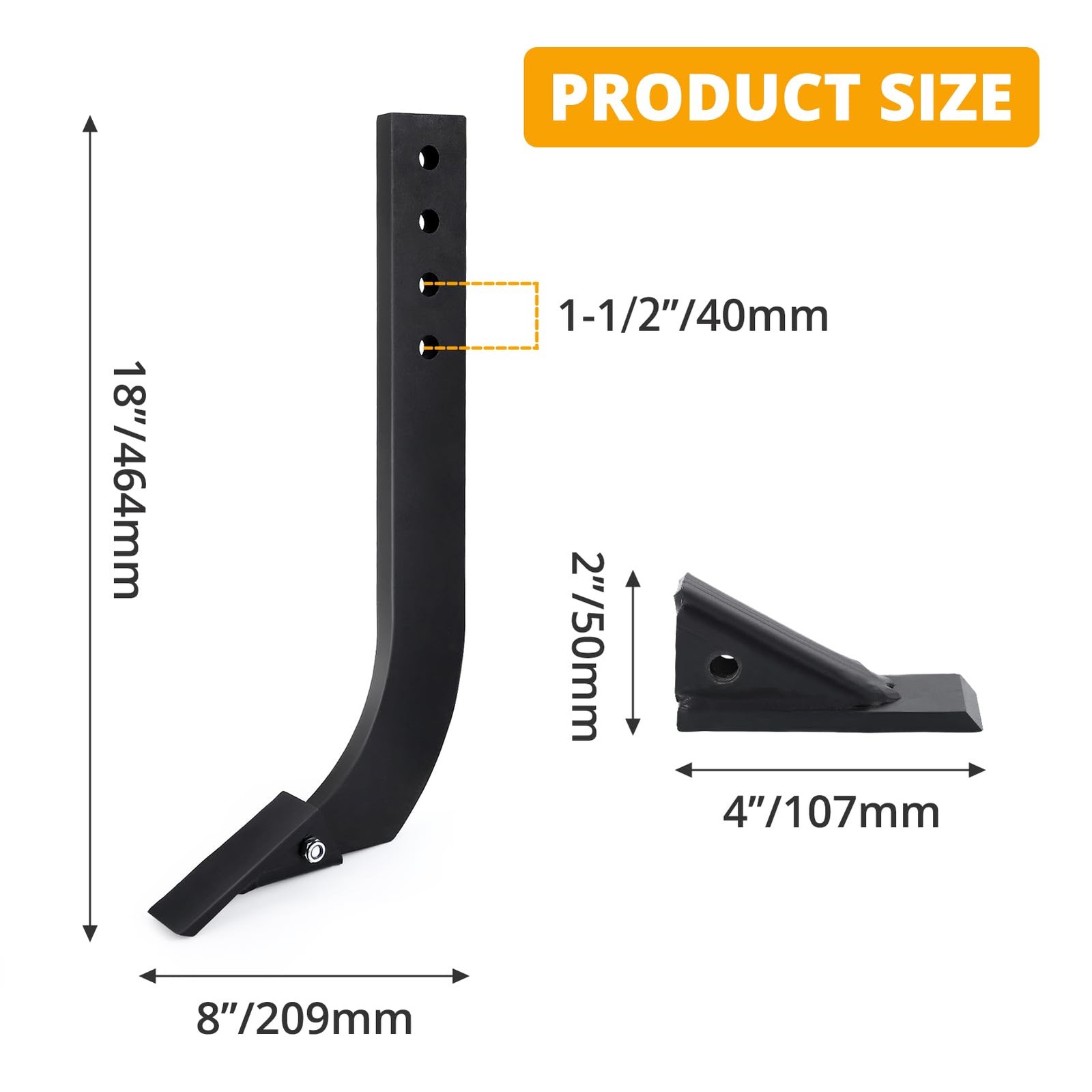 1PCS Box Blade Shank 18” Ripper Shank 4 Holes Box Scraper Shank Scarifier Shank