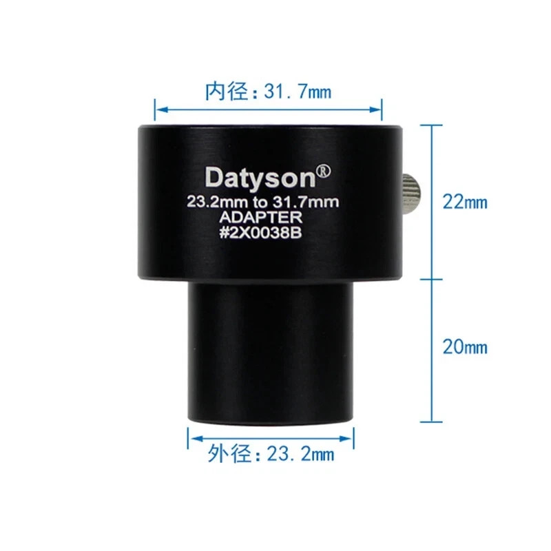 1.25 Inches 23.2mm Connect 31.7mm Telescope Eyepiece Interface for Microscope