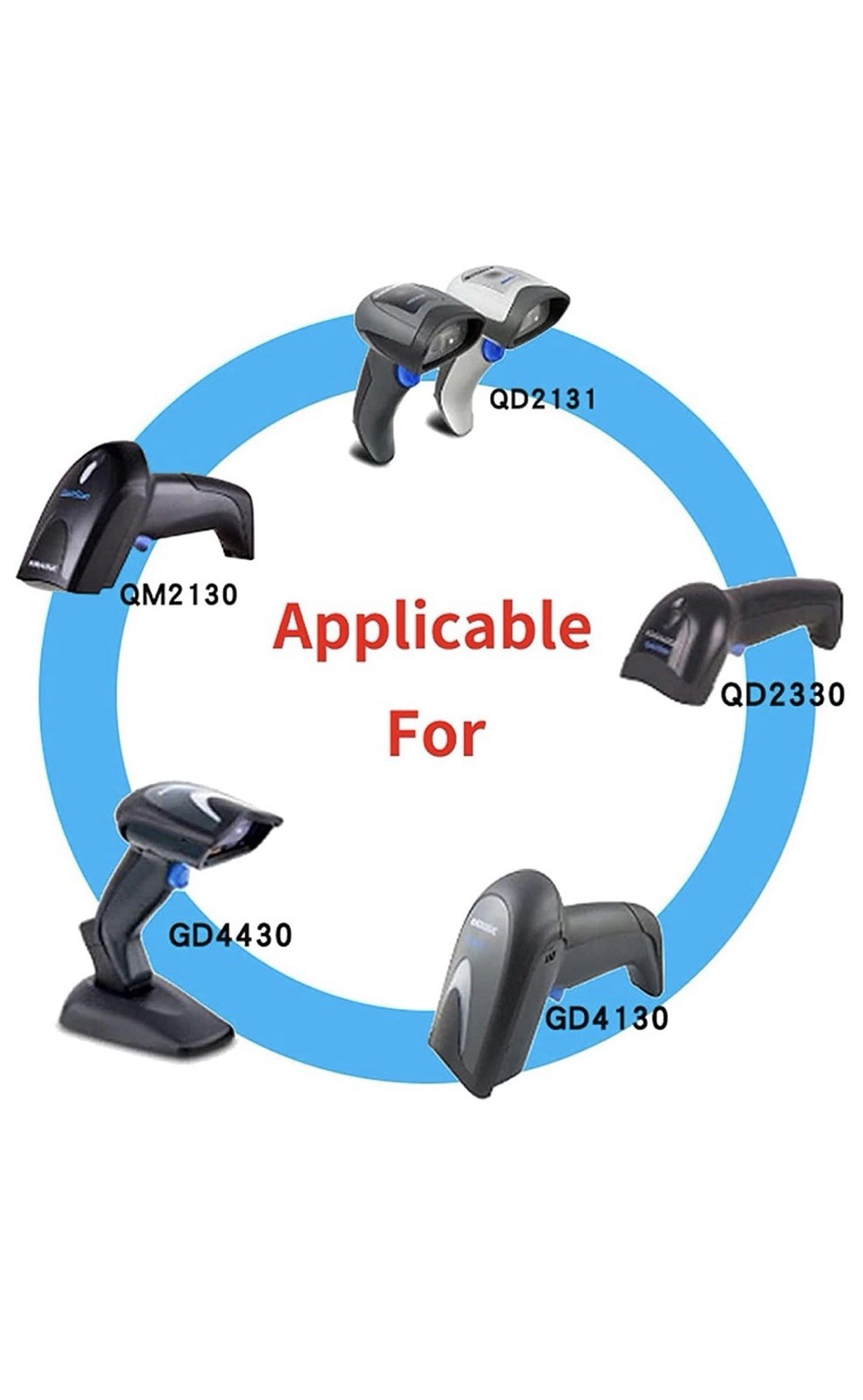 USB Cable for Datalogic Barcode Scanner, RJ45 to USB Port Scanner Cord, 3M/10FT