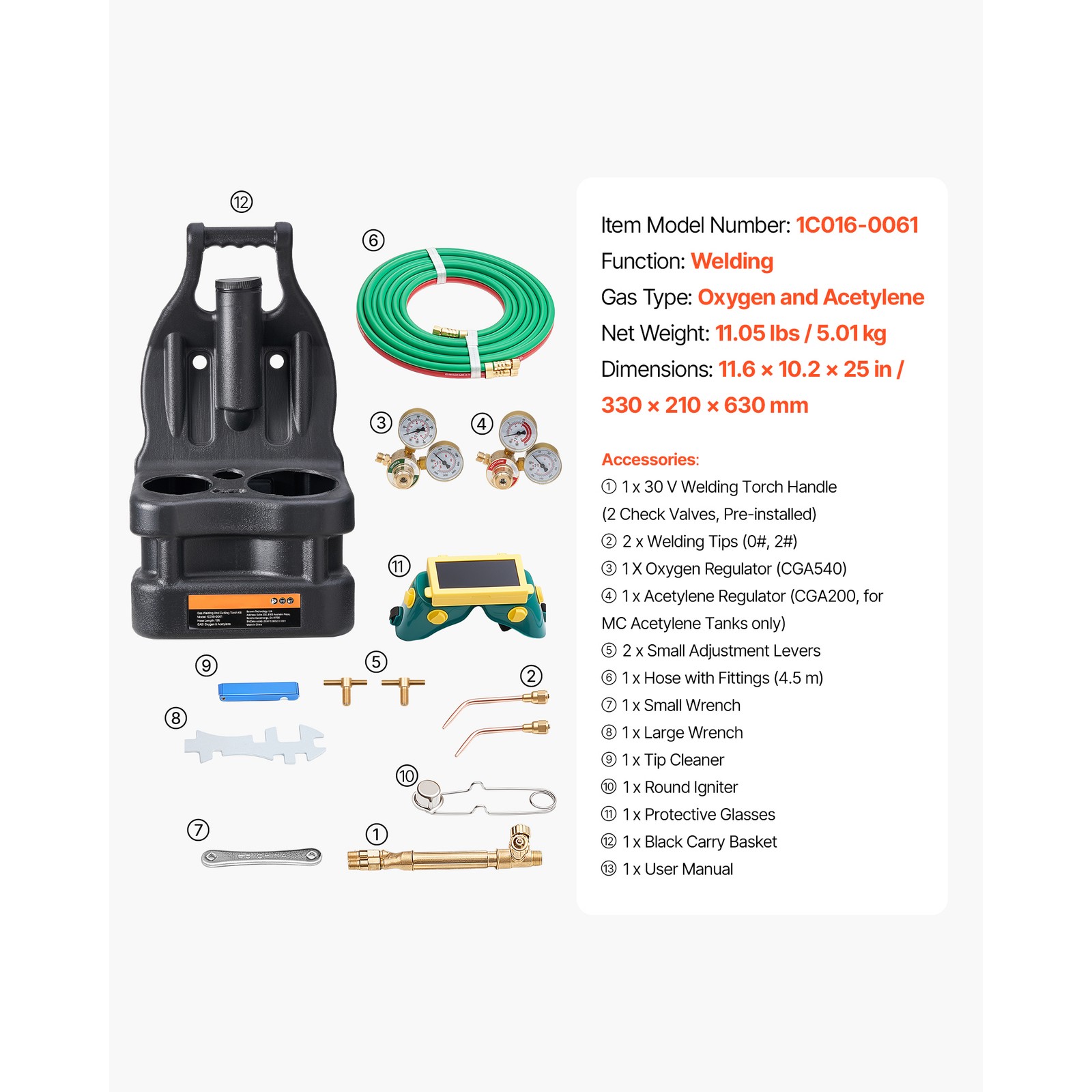 Uimoso Oxygen Acetylene Torch Kit with Check Valves for Welding and Brazing