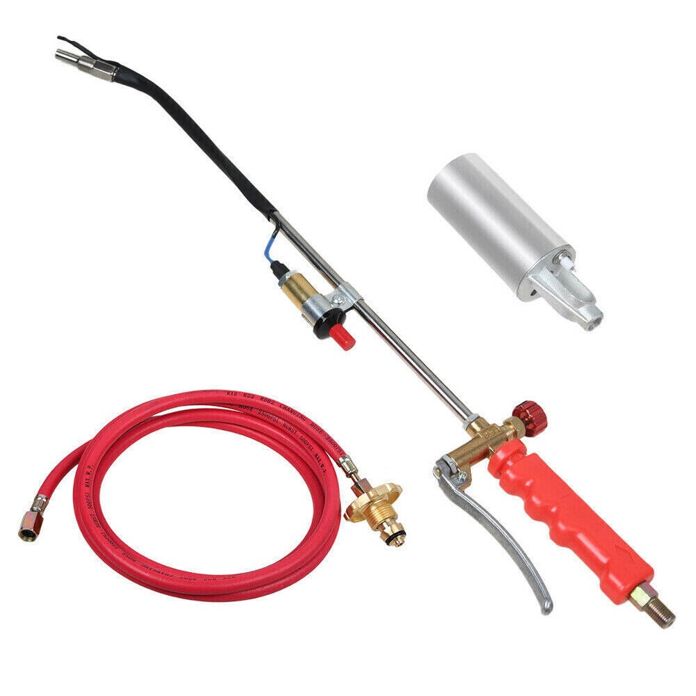 Portable Propane Torch Weed Burner Ice Snow Melter Outdoor Flame Thrower w/ Hose