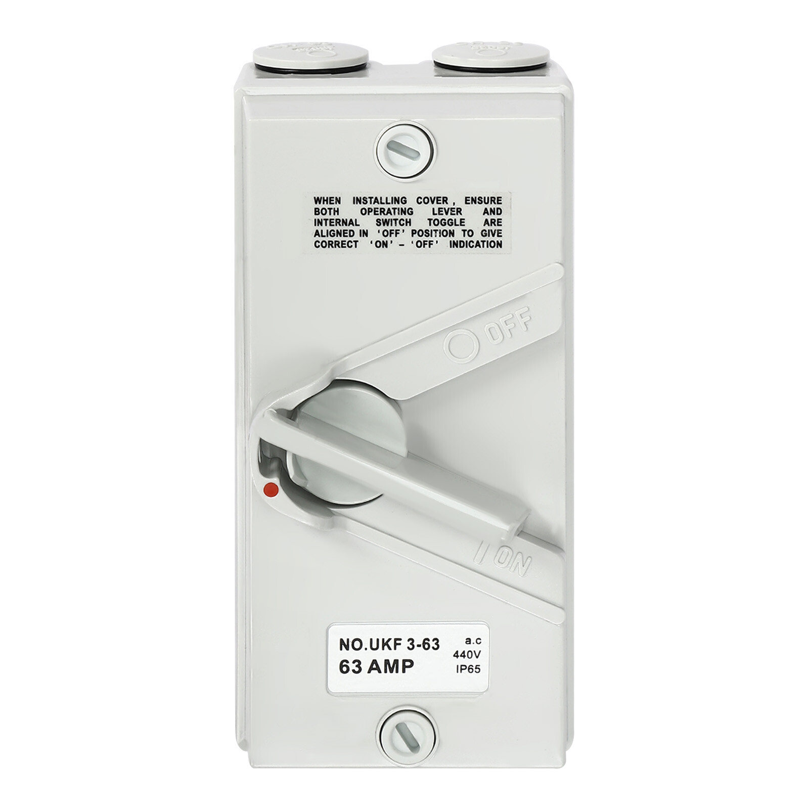 3-pole Waterproof Isolating Switch Three-phase Wall Mounted 63A 440V 3 Way USA